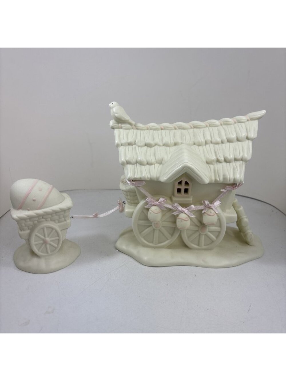 VTG Dept 56 Snowbunnies Springtime Stories My Woodland Wagon Ceramic Easter Eggs